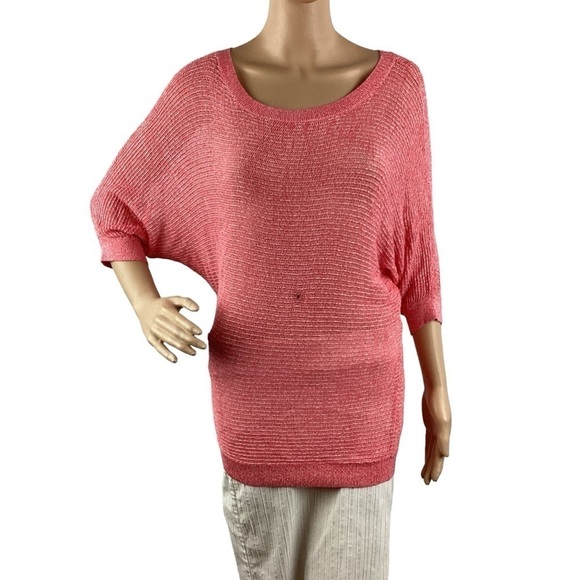 Express Open Knit Sweater Size S Pink - Picture 1 of 7